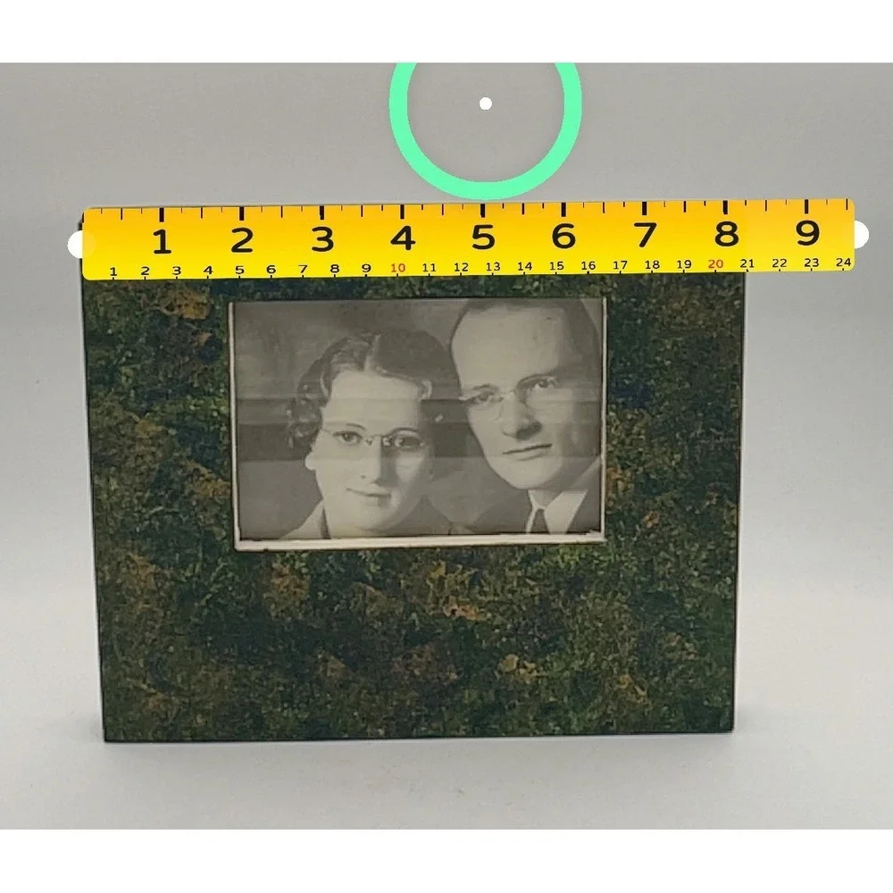 Danielson Designs Hand-Painted Frame Signed Didi Parkin 1996 Green Marbled